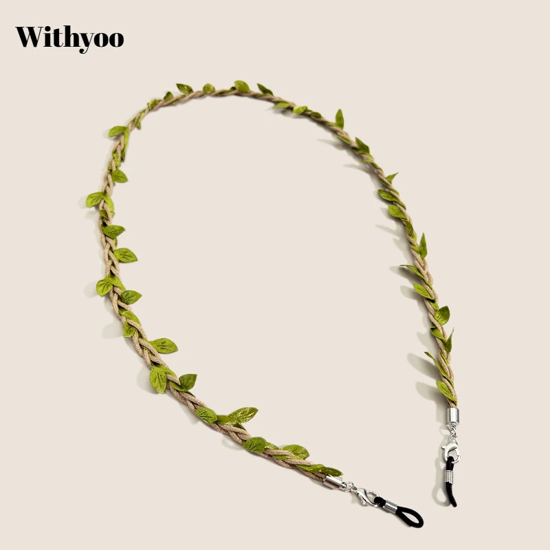 Withyoo | Woven Leaf Glasses Chain Boho Women Korean Fashion  Sunglass Chain Handmade Trendy Jewelry Wholesale