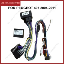 For Peugeot 407 2004-2008 Car Radio Stereo Android Player Original CD Power Cable Canbus Panel Dashboard Frame Wiring Harness