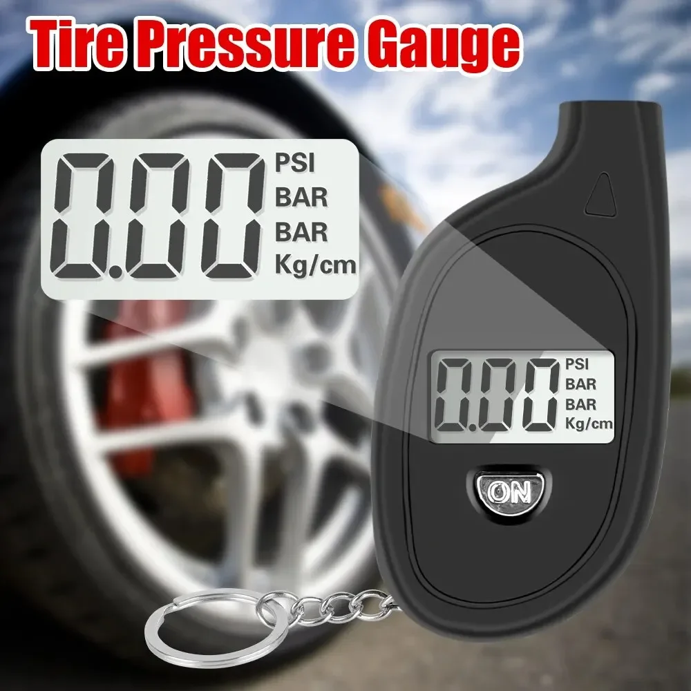 Car Tire Air Pressure Tester Meter Tire Gauge Digital LCD Display Auto Car Motorcycle Tire Safety Alarm