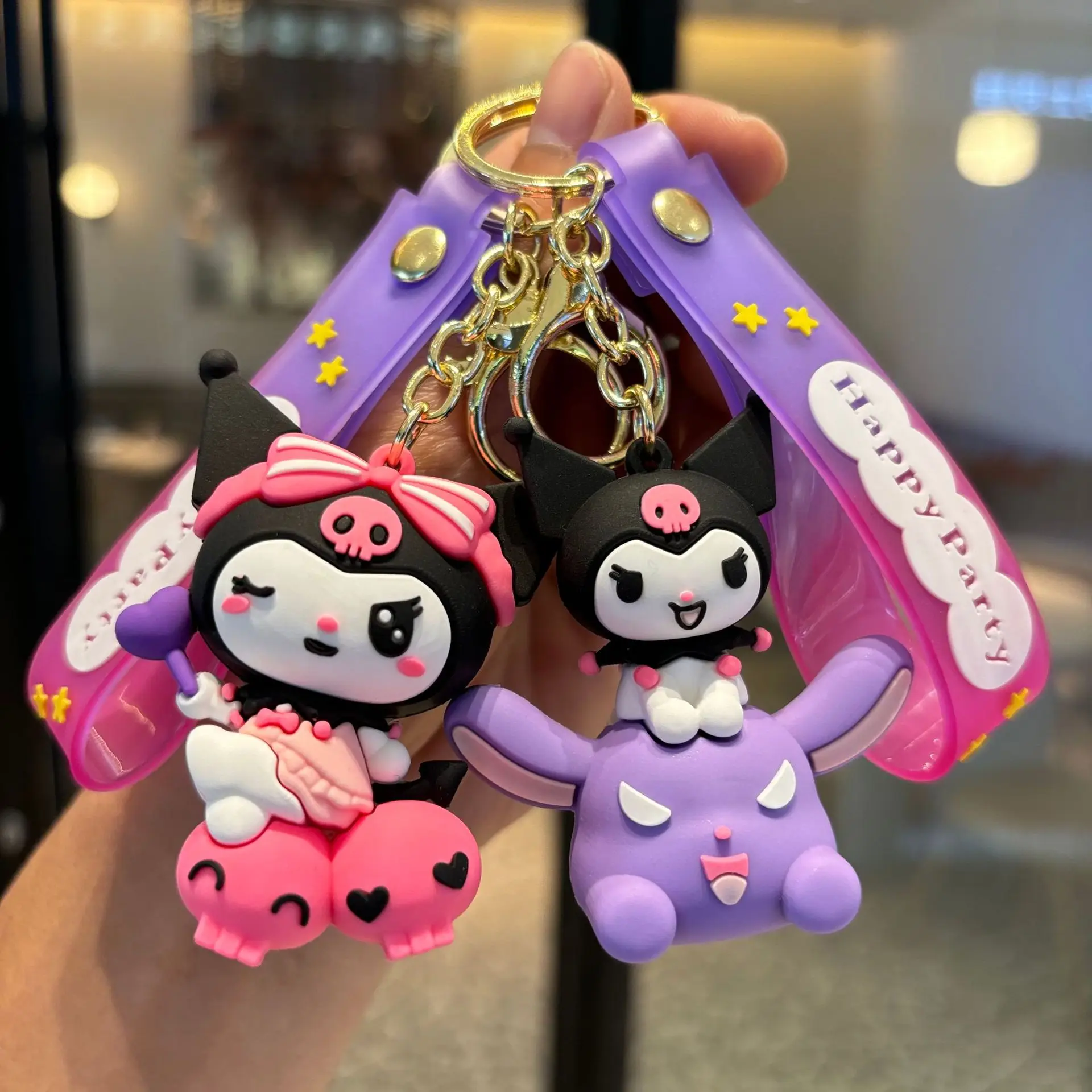 

New Kuromi Keychain Machine Gift Companion Gift Small Accessory Wholesale Fashion Toys Anime Cartoon Frind
