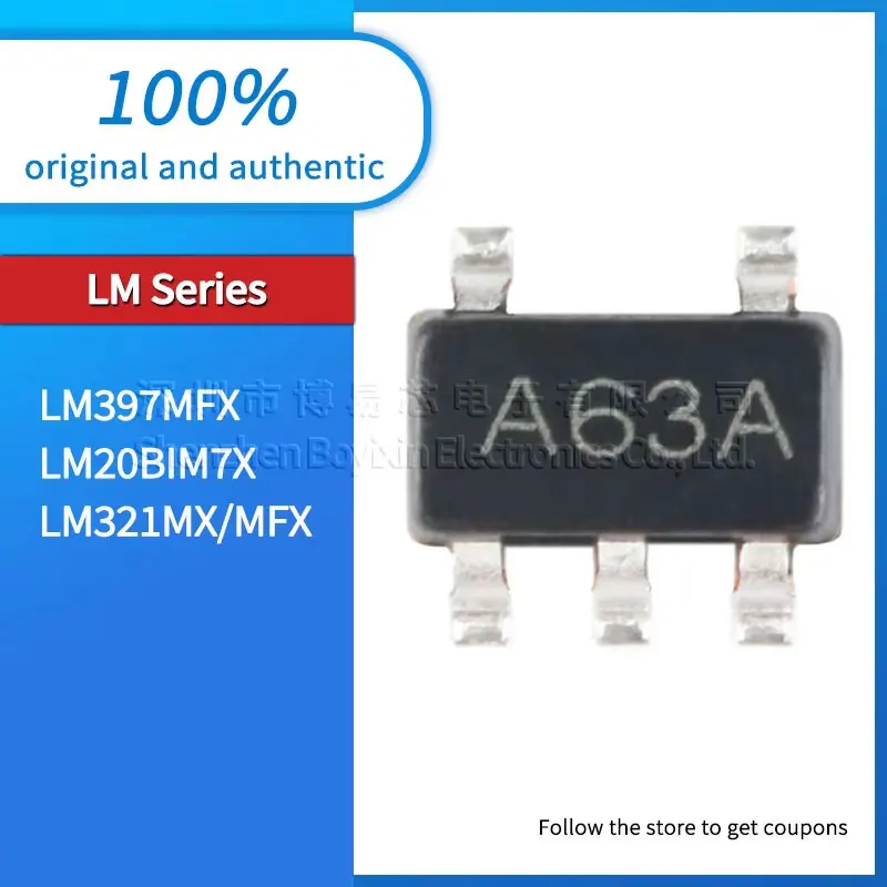 

5pcs LM321MFX 397MF MX 20BIM7X/NOPB silk screen A63A T2B C397 THX208 Black plastic shell