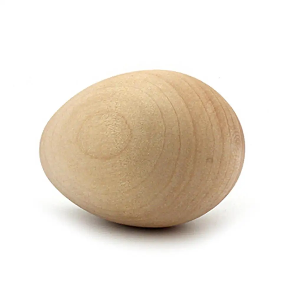 

Wooden Craft Eggs Paintable Ornaments Art Supplies for Store Displays and Wooden Toys for Children