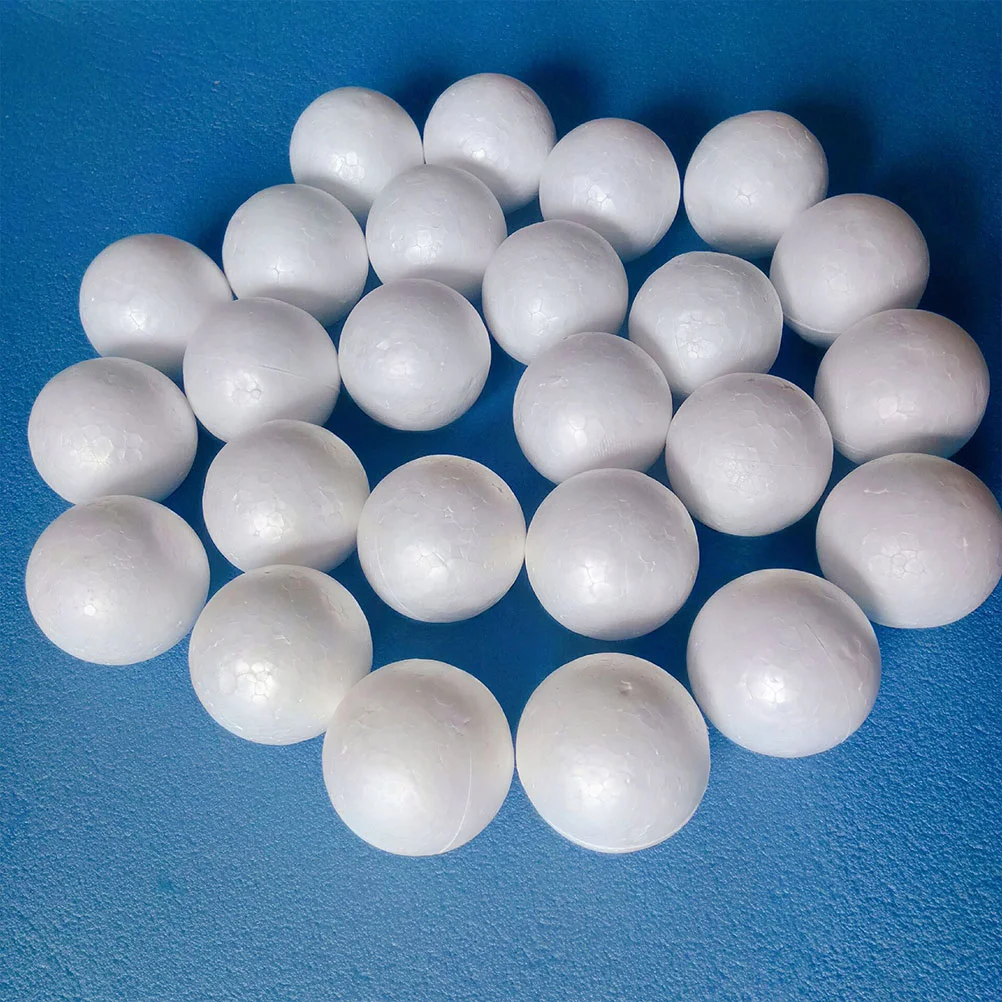 200 Pcs Smooth Foam Balls Poly Spheres Decorate Polystyrene 6cm Christmas Toddler