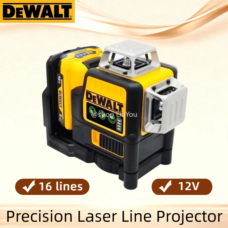 2025 Dewalt DW089LG degrés Vertical 12V batterie au Lithium 12 lignes Laser 360 niveau extérieur vert Laser niveau outil laser vert