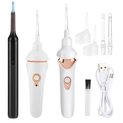 Electric Vacuum Ear Wax Remover Luminous Ear Pick Suction Device Ear Picking Spiral Ear Cleaning Tools For Children Kids Adults