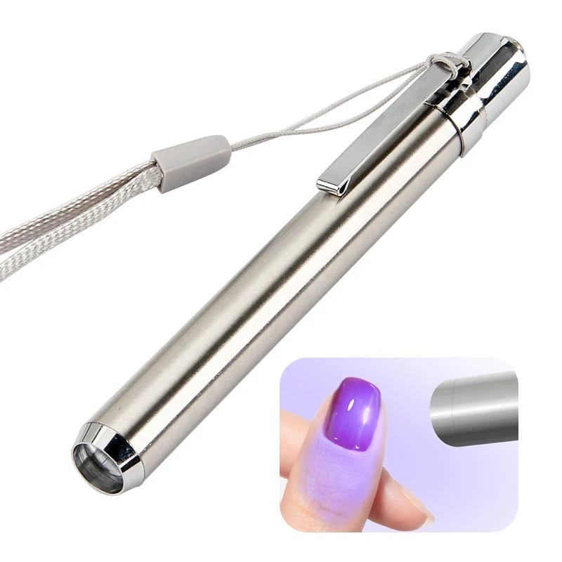 Handig Batterij Uv Licht voor Gel Nagels Nageldroger Led Uv Lamp Mini Handheld Nageldroger Manicure Zaklamp Mini Nagellamp