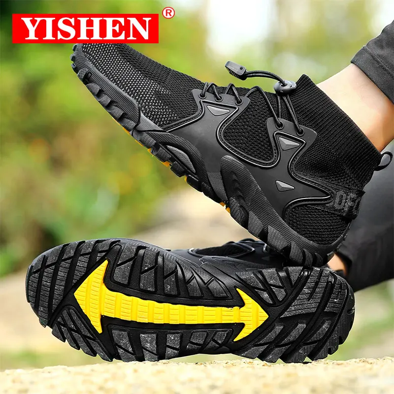 

YISHEN Hiking Shoes Men Sneakers Outdoor Trekking Mountain Climbing Boots Upstream Sports Shoes Summer Wading Shoe Zapatillas