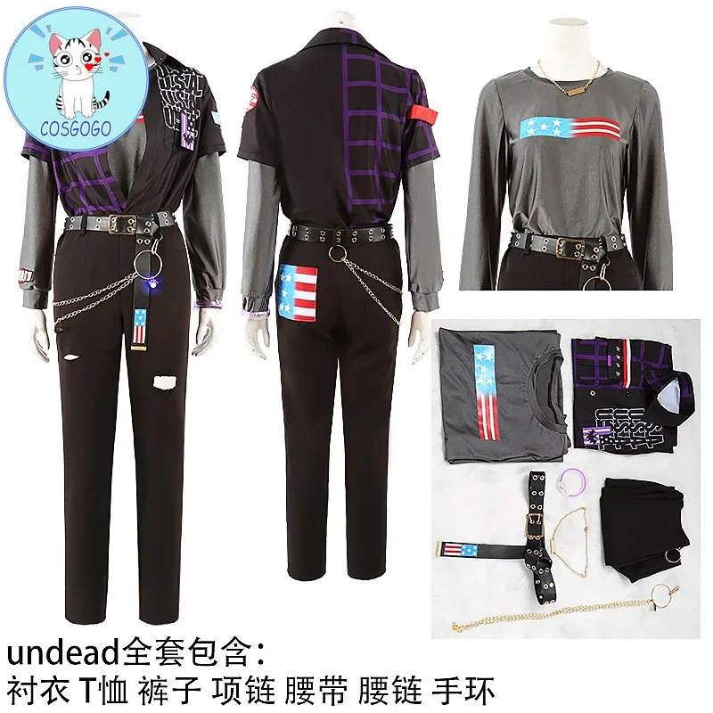 [Customized] Ensemble Stars U.S.A UNDEAD / Crazy B Cosplay Costume Halloween Sakuma Rei/Hakaze Kaoru Outfit