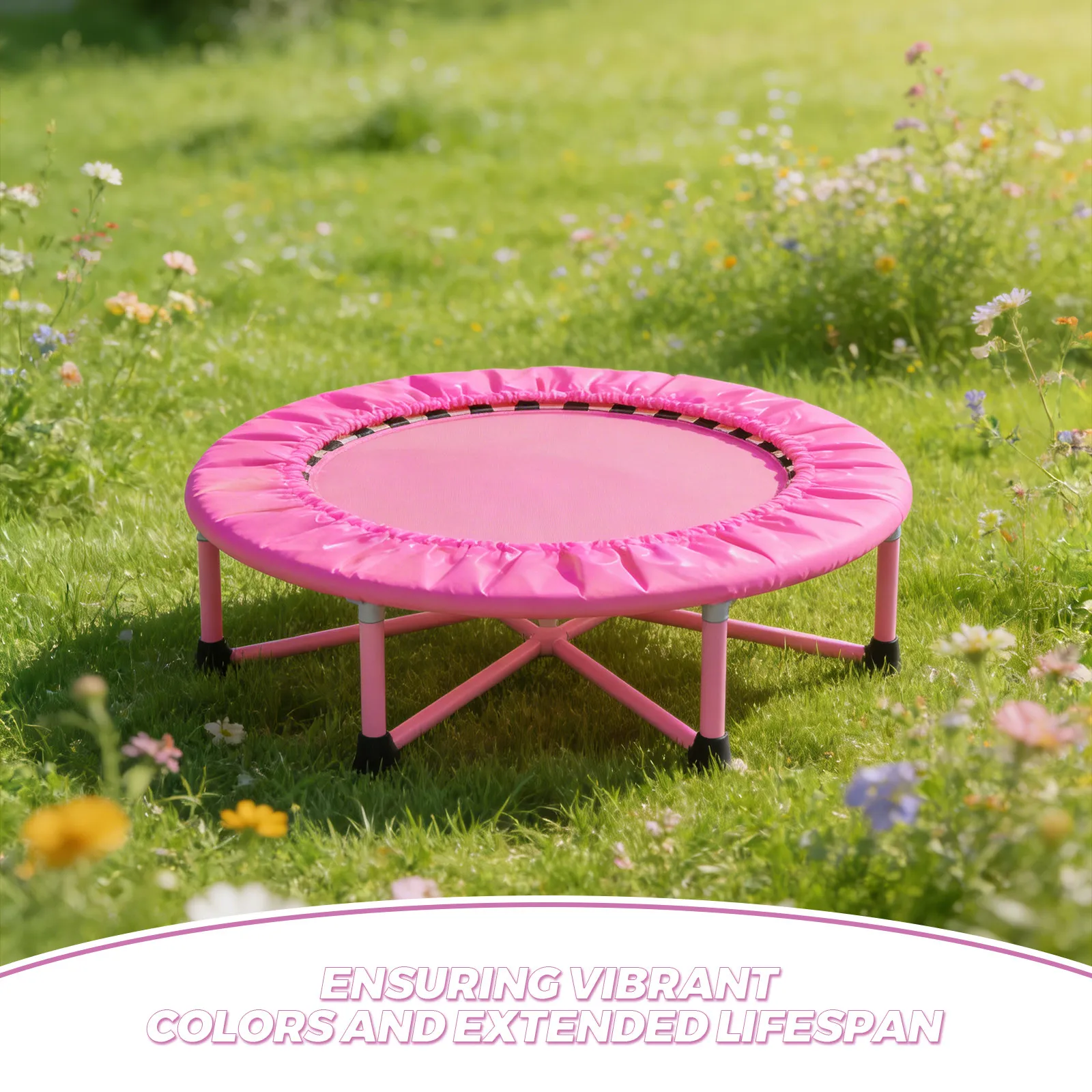 Trampoline Enclosure Net Set for 8Ft 10Ft Round Frame Connectors Included Heavy-Duty Weatherproof Jump Mat Guard