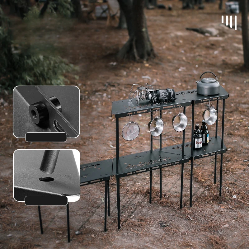 Outdoor Detachable Combinable BBQ Table IGT Camping Tactical Multifunctional Desk for Camp Picinic Grill Travel Garden Furniture