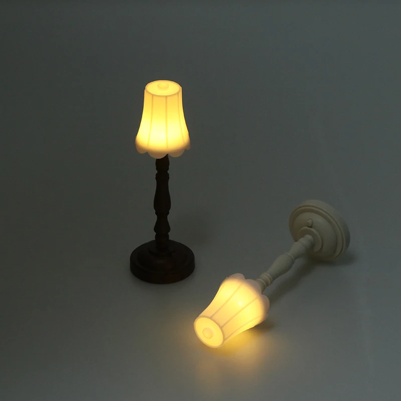 1:12 Dollhouse Miniature Floor lamp LED Light Dollhouse Furniture Toy