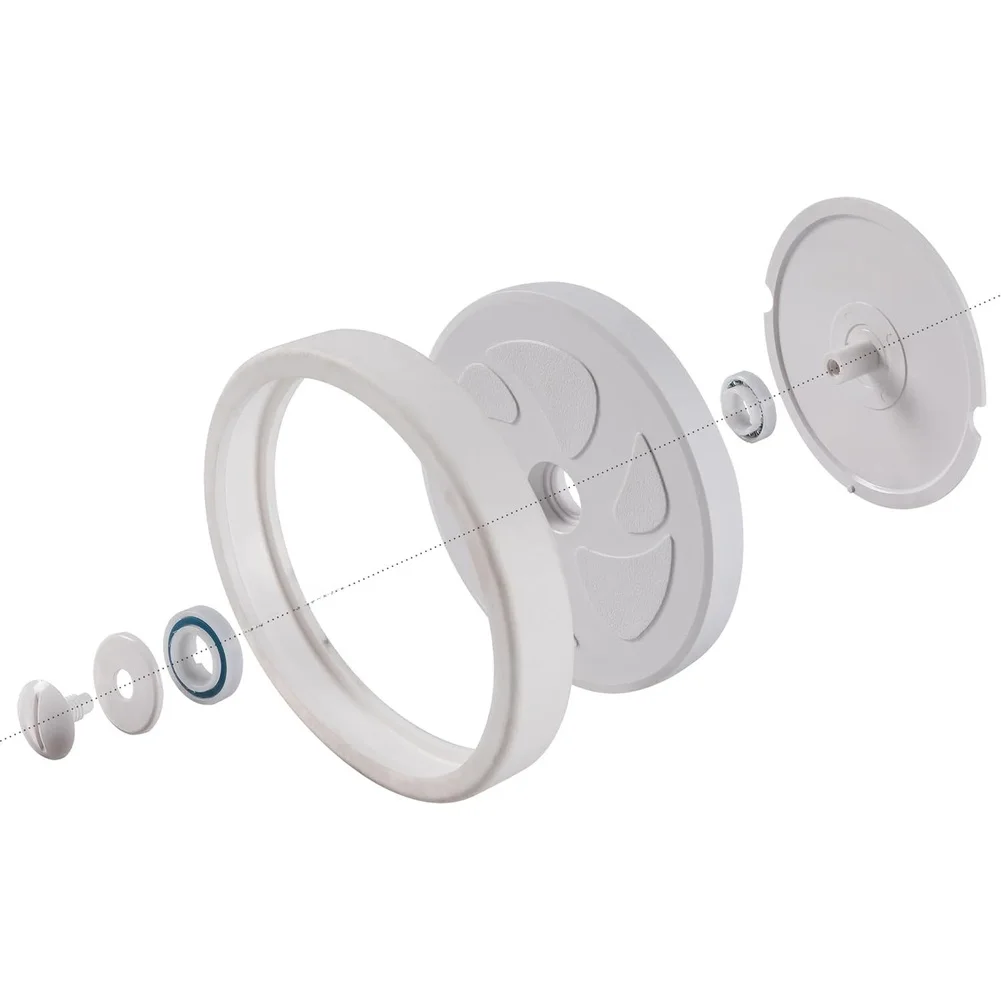Replacement Large Wheel Assembly for Polaris 280 and 480 Pool Vacuums Featuring ABS Construction Ball Bearings and Traction Tire