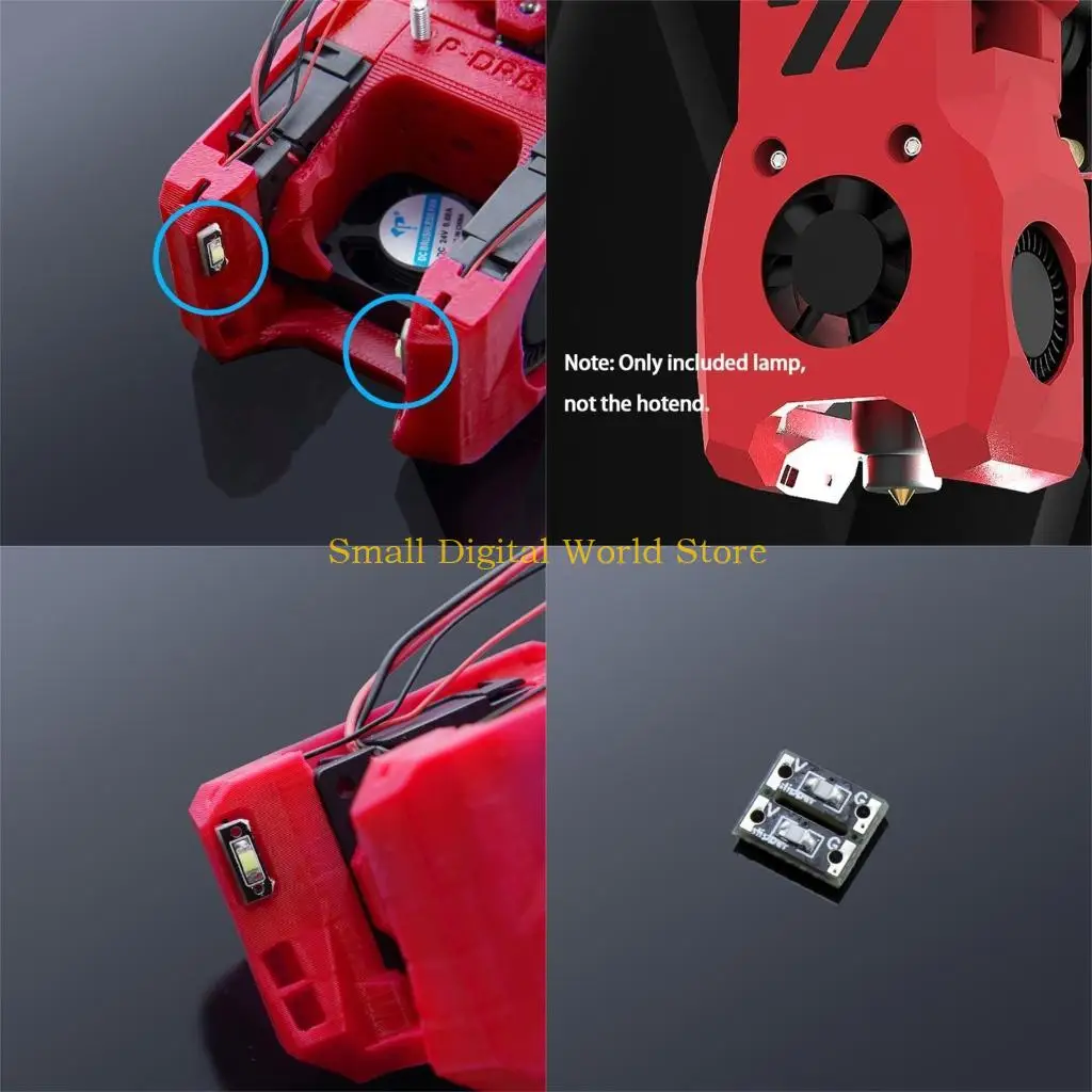 

77UB 5V Hotend Nozzle Lighting 3D Printer Accessories 5V LED White Lamp Circuit Board Extruder Hotend Nozzle Lighting