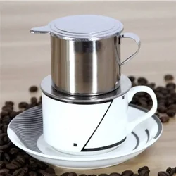 Vietnamese Coffee Filter Stainless Steel Vietnam Style Coffee Dripper Maker Coffee Pot Infuse Cup Portable Coffee Drip Filter