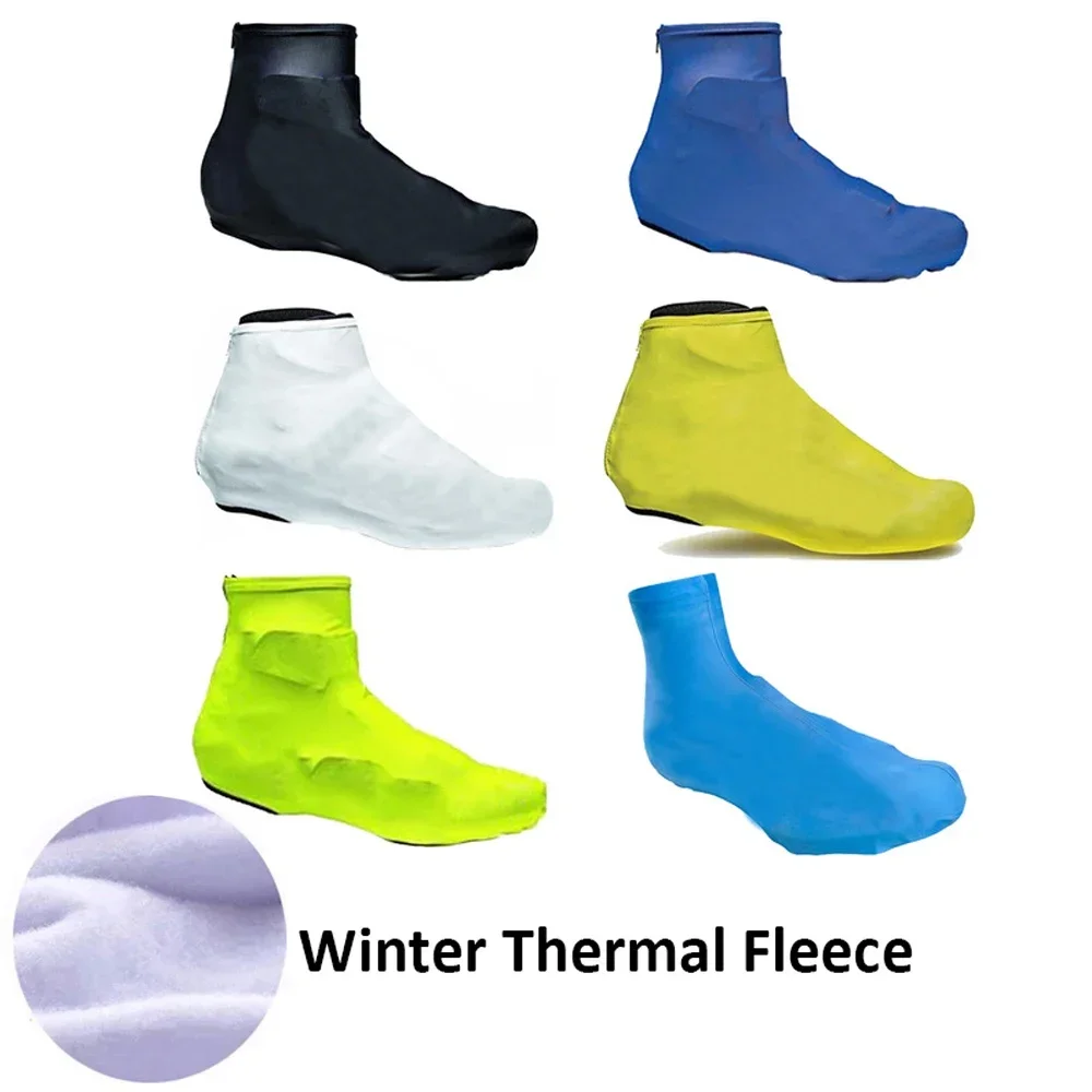 

2024 Hot No Logo Fleece Thermal Cycling Shoe Cover Sneaker Overshoes Road Bicycle Bike MTB Winter Cycling Shoe Cover Size M-2XL