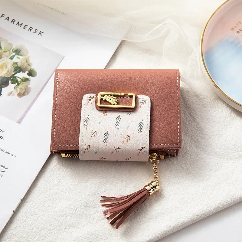 

Fashion Ultra-thin Wallet Tassel Short Wallet for Woman Mini Coin Purse Ladies Clutch Small Wallet FemaleCard Cartera 카드지갑