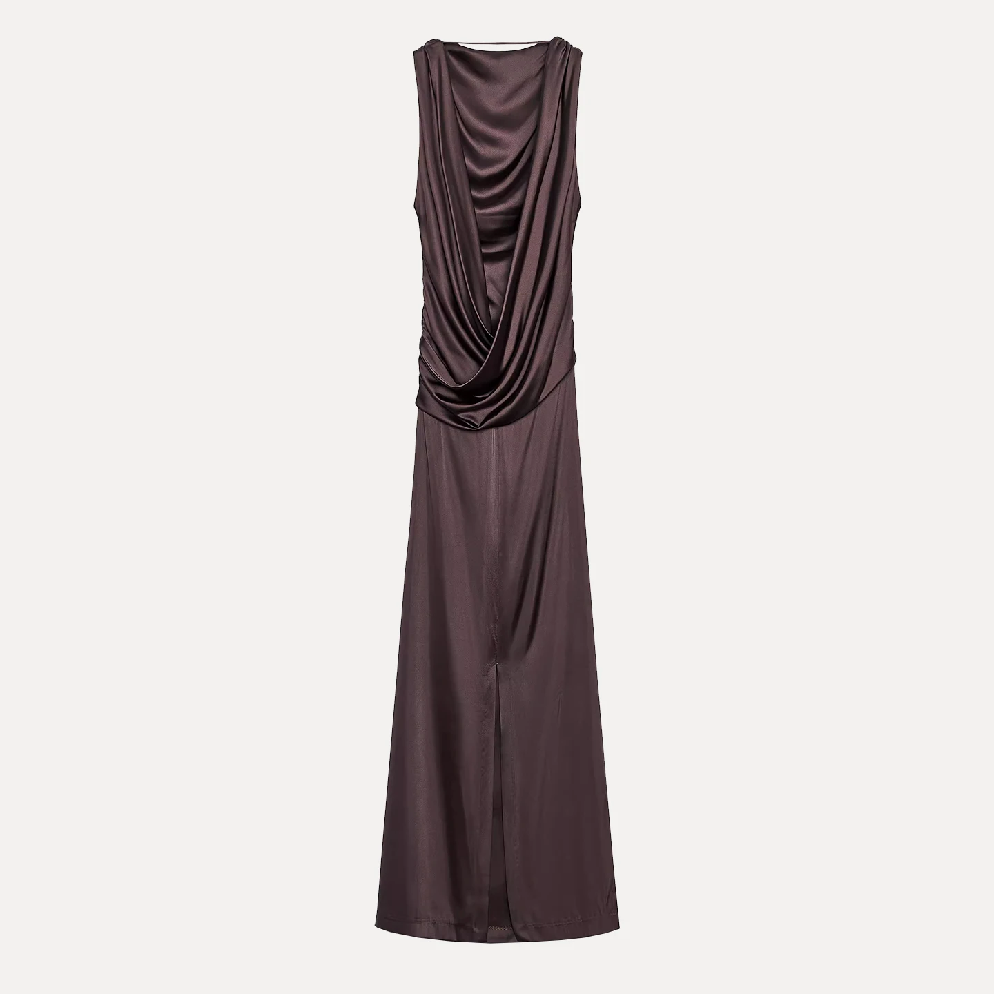 Summer 2025 New Women's Long Silk Satin Bal Dr Casual One oulder Gown Polyester Fiber Daily Wear Z Dr