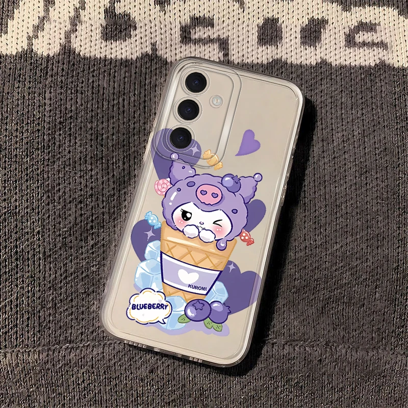 Funda de teléfono suave para Samsung Galaxy A73 A54 A15 A55 A23 A36 A13 A25 A26 A24 A14 A33 A56 A34 A35 melodía de dibujos animados Sanrio