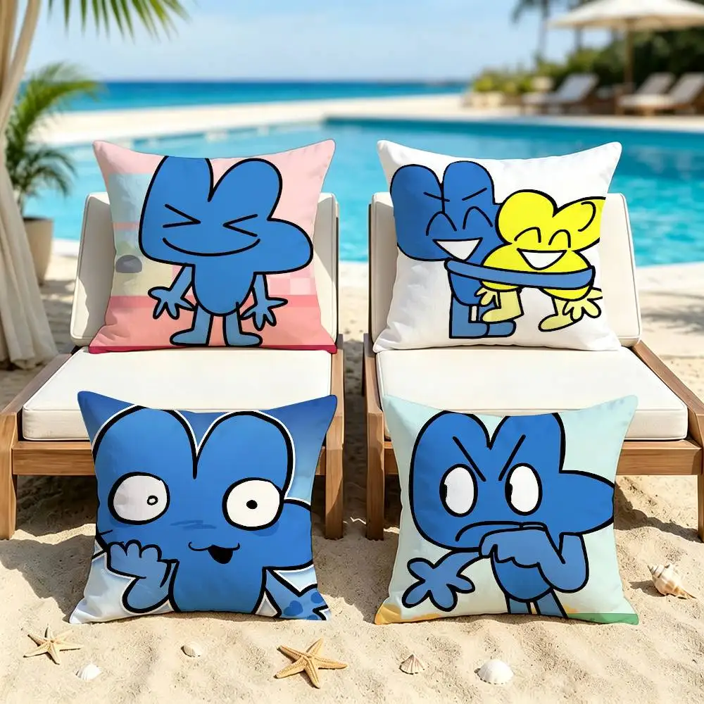 Four B-Battle For Dream Island BFDI Square Pillow Case Multi Sizes For Car Home Bedroom Decor Custom Valentine Gifts