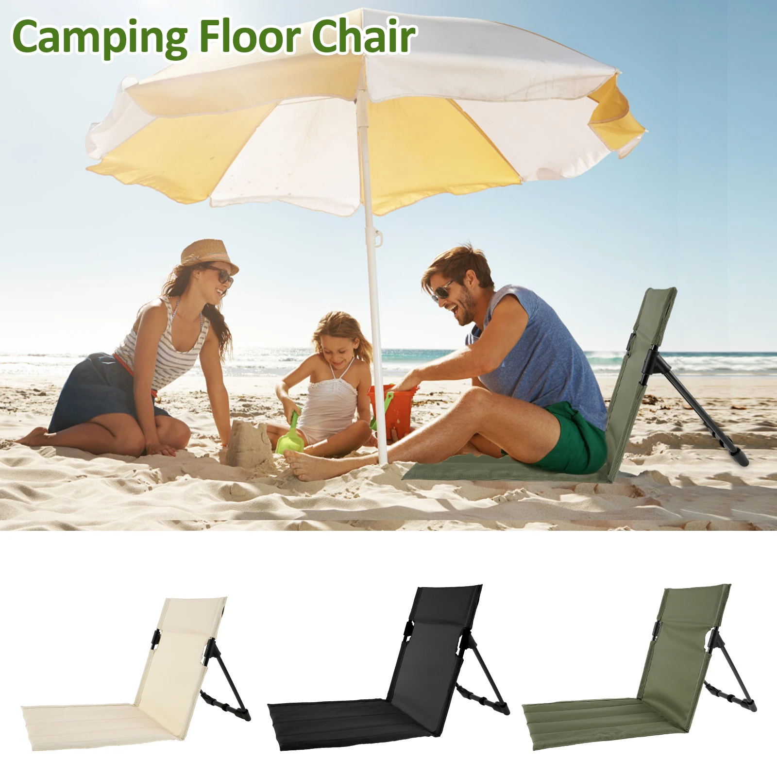 Foldable Camping Chair Ultra-Light Folding Back Chair for Camping Beach Road Trips Picnic Outdoor Garden Park Single Lazy Chair