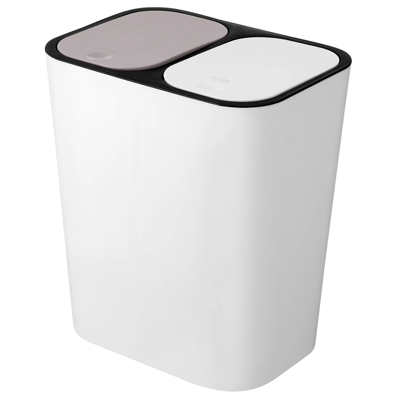 Dual Compartment Garbage Bin Double Compartment Trash Can Kitchen Dry Wet Classified Waste Bin garbage box container