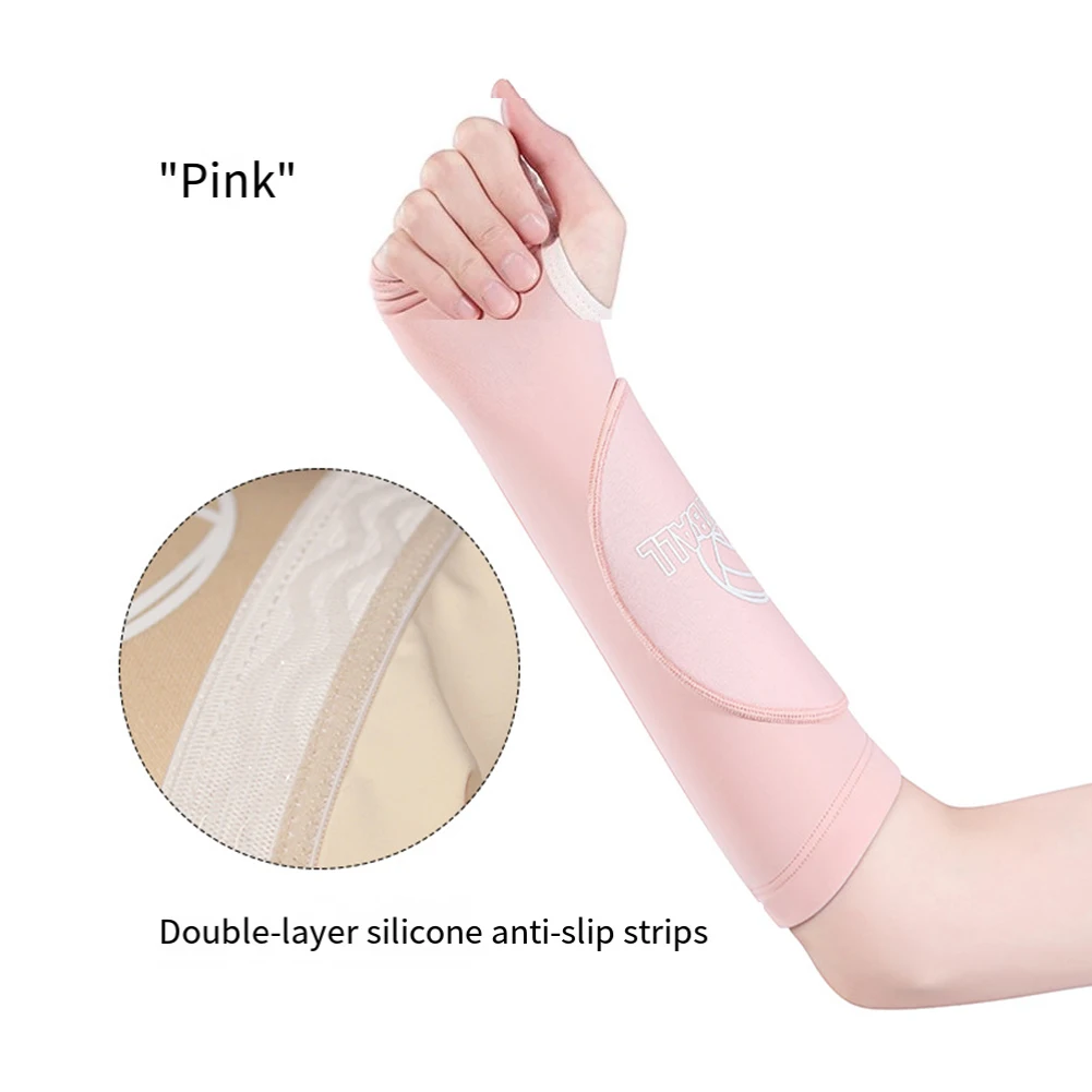 Youth Arm Sleeve Compression Sleeve Sports Activities Snug Fit Thumb Hole Feature Breathable Nylon Material For Basketball
