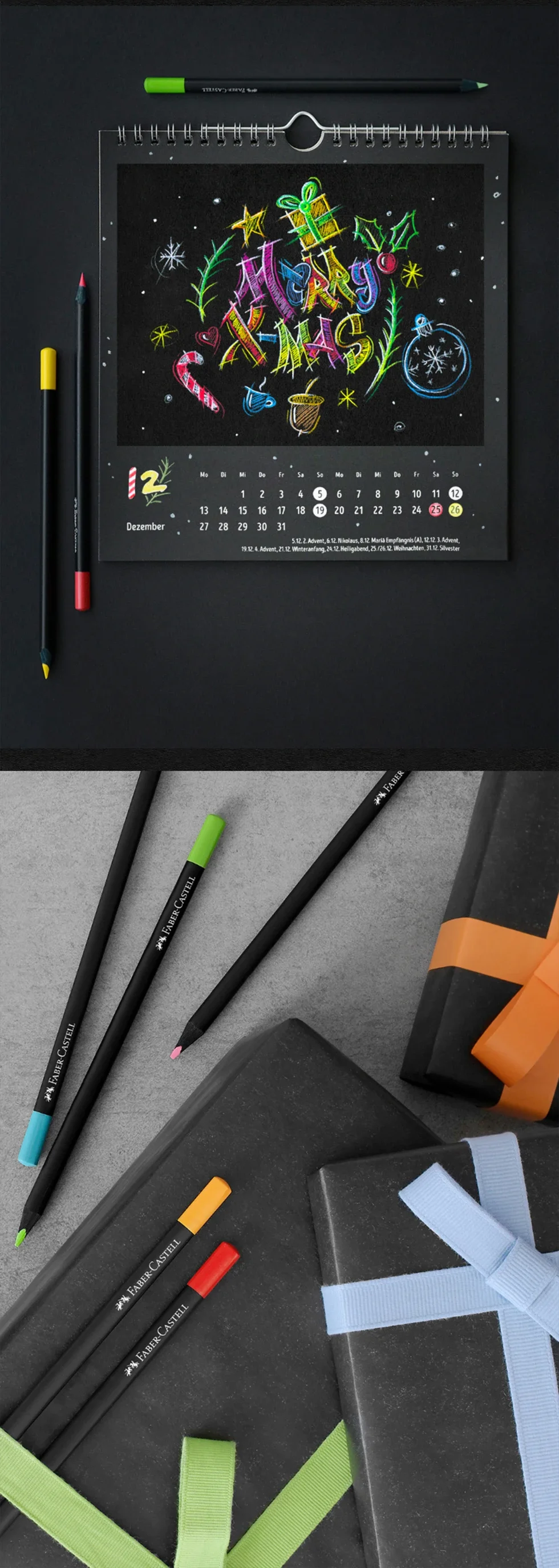 Faber Castell 24/48/72 Farben Black Edition dreieckige Ebenholz-Ölstifte, für Mal- und Zeichensets, Premium-Kunstbedarf – Detail 6