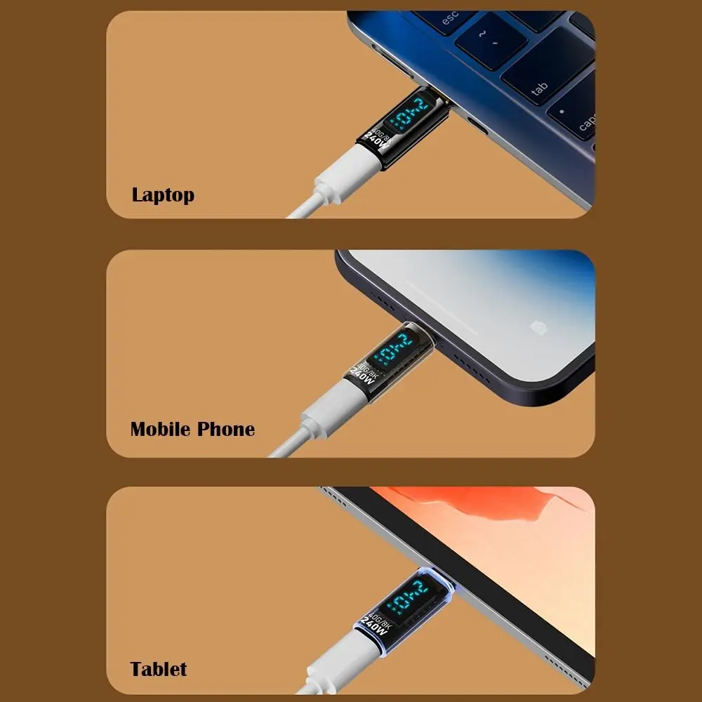 1 قطعة شاشة LED رقمية USB 4 Type-C محول PD 240 واط 8 كيلو 60 هرتز OTG محول نقل البيانات 40Gbps USB C تمديد الكمبيوتر المحمول