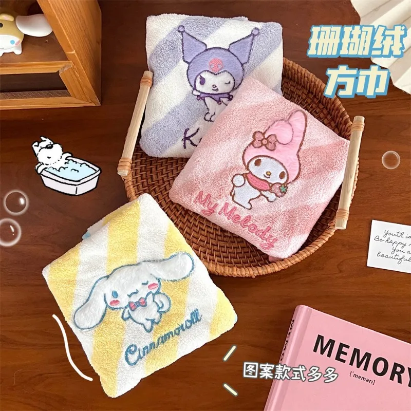 Kawaii سانريو منشفة اليد كورومي بلدي ميلودي سينامورول شخصيات كرتونية الكرتون قوية امتصاص الماء المناشف Kawaii الأطفال الهدايا #5