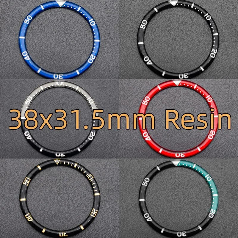 

38mm Resin Watch Bezel Insert Ring For Seiko Mod SKX007 SKX009 SRPD Watch Case Bezel Dial Men Face Watch Replacement Parts