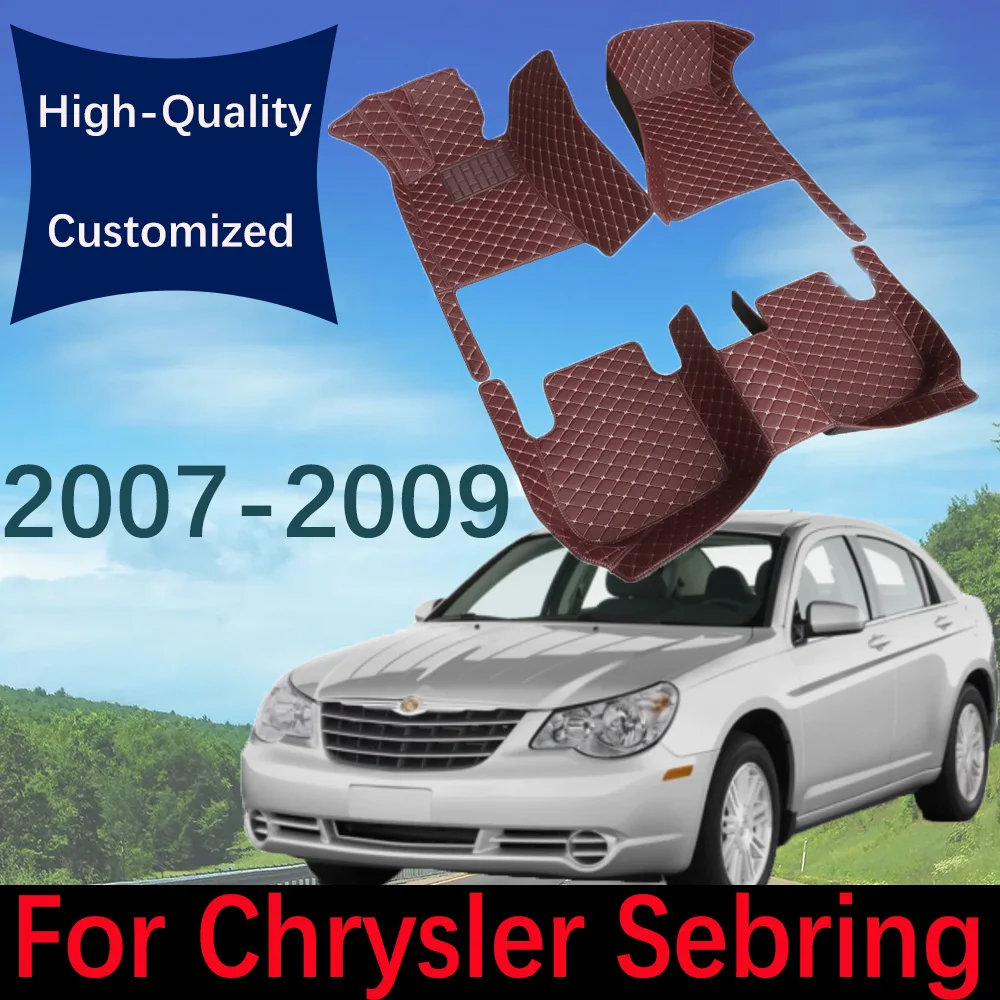 

Кожаные автомобильные напольные коврики на заказ для Chrysler Sebring 2007 2008 2009 автомобильный коврик коврики подкладки для ног аксессуары для интерьера