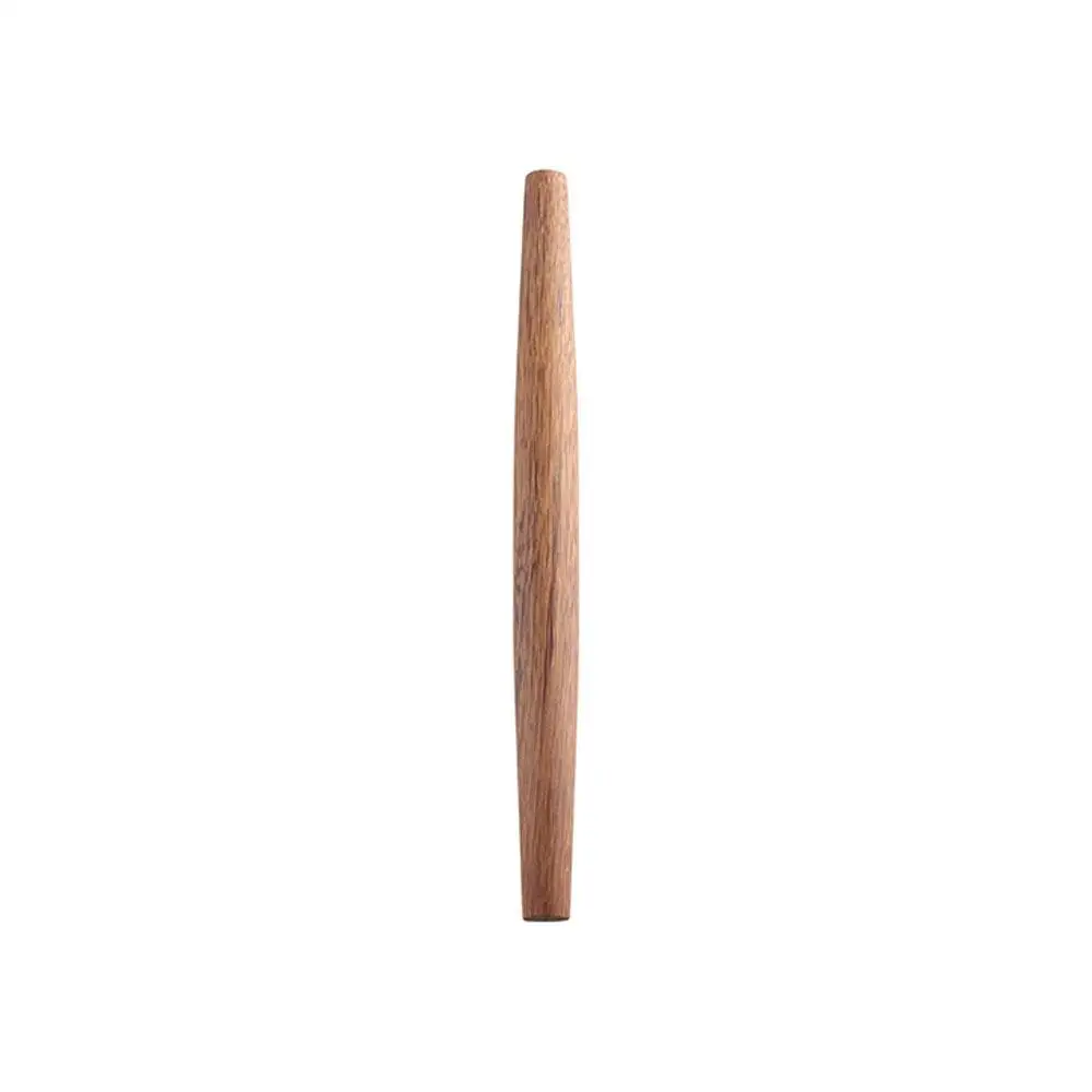 Natural Material Solid Wood Rolling Pin Smooth Surface Unpainted Wooden Dough Roller Comfortable Grip Pointed End Baking Tools