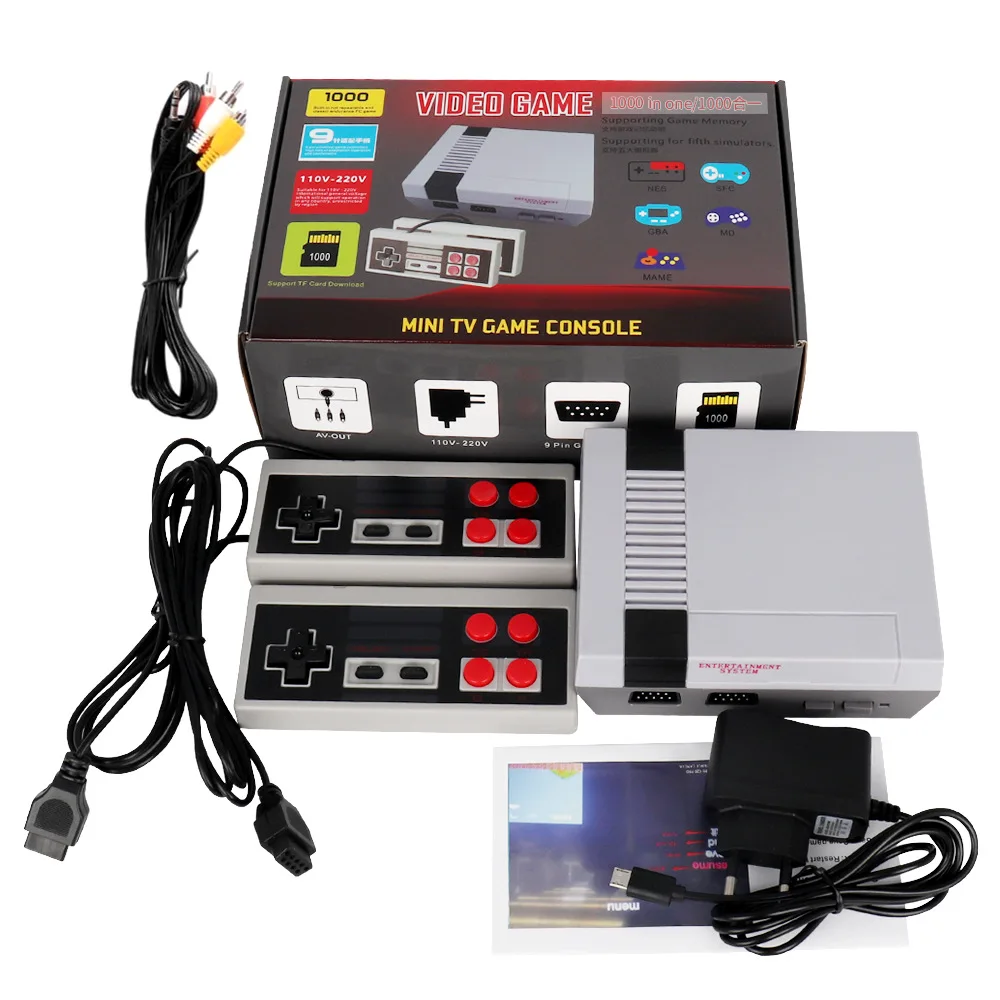 Hot 5 simulators 1000 Classic Games Player Retro Video Game Console Support game card  download For nes Game Controller HD Out