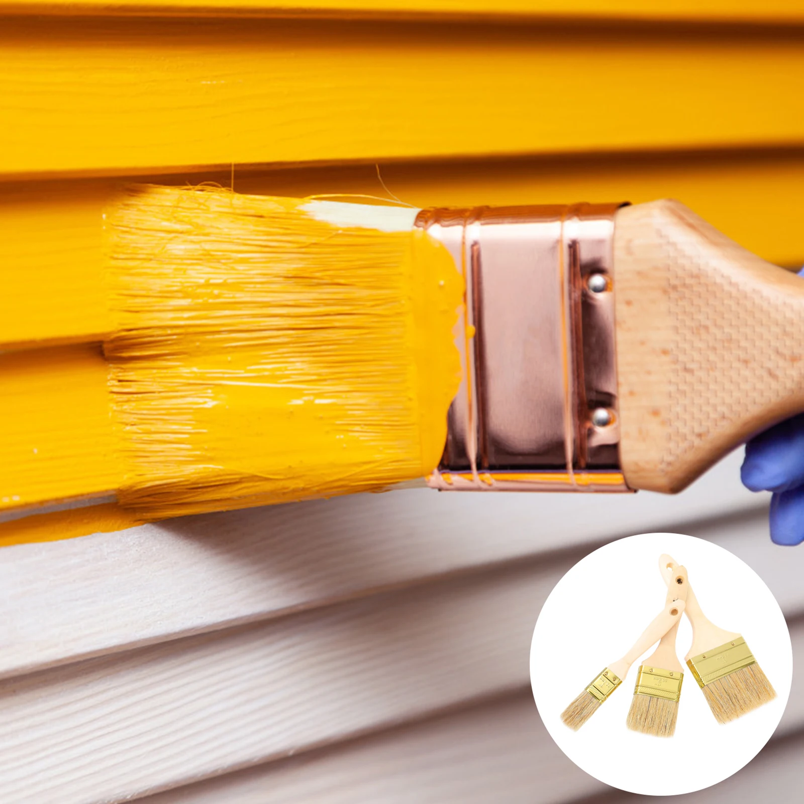 

3Pcs Cleaning Brush Multi-Functional Heat Resistant Oil Brush for Barbecue Baking Kitchen Supply Wooden Handle Durable Practical