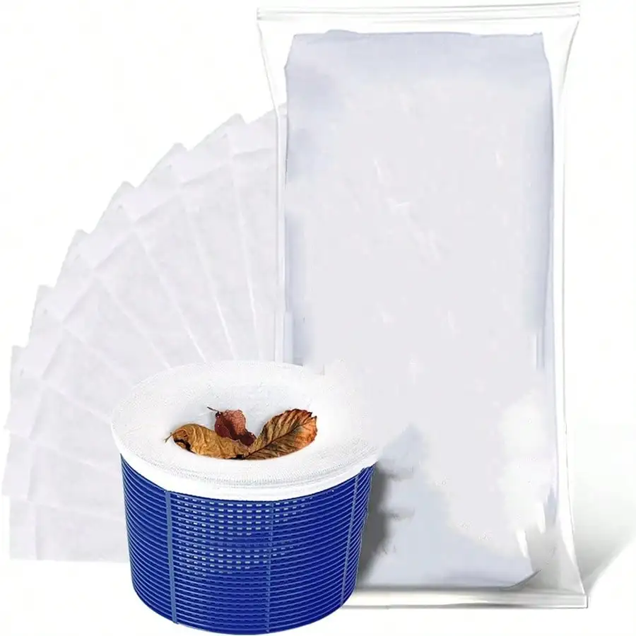 10pcs Swimming Pool Cleaning Accessories, Swimming Pool Debris Net, Filter Leg Warmers, Filter Bags, Debris Bags