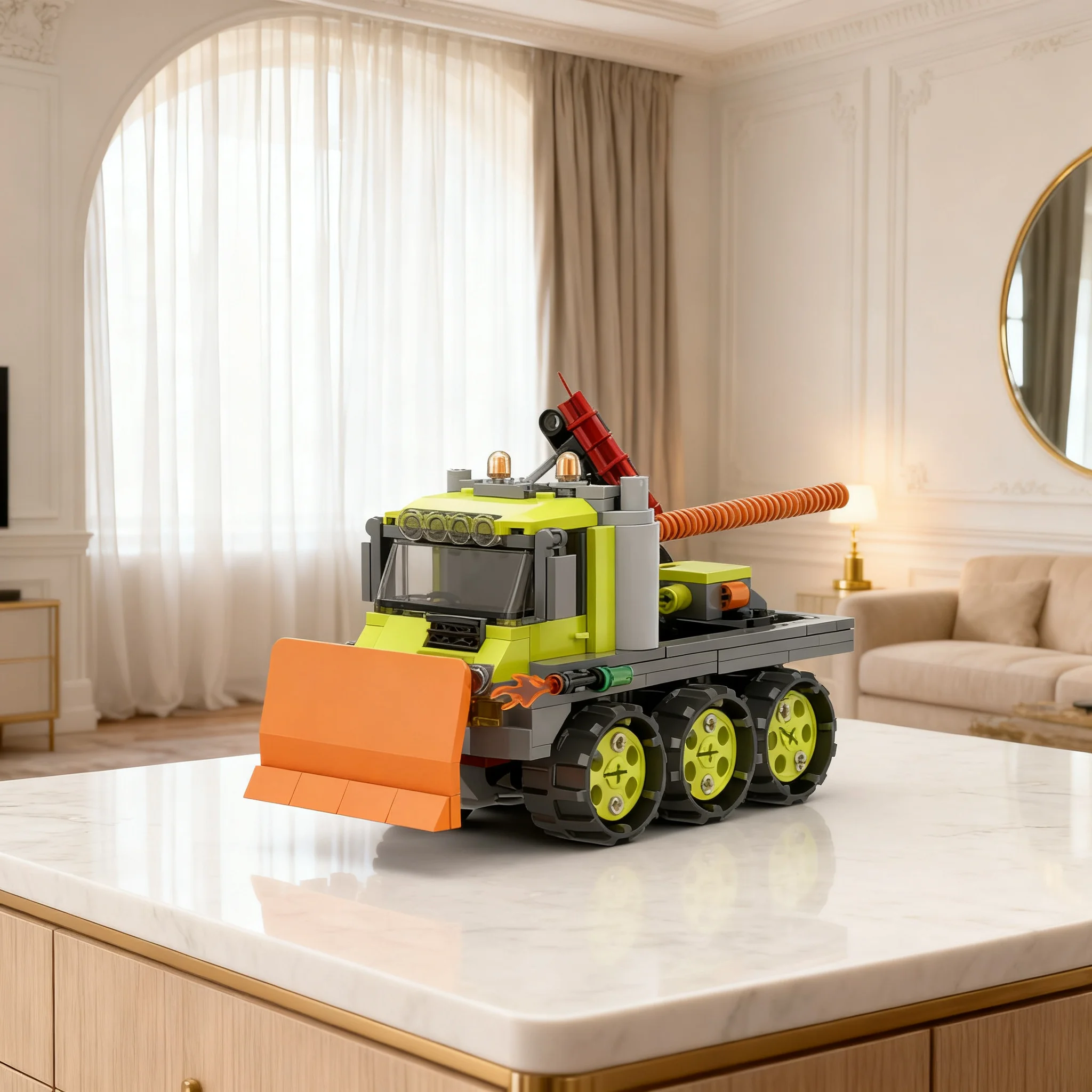 281pcs MOC Power Miners Power Miners Crystal Dozer Model Toy Building Blocks Construction Christmas Gifts Brick Kids DIY Idea