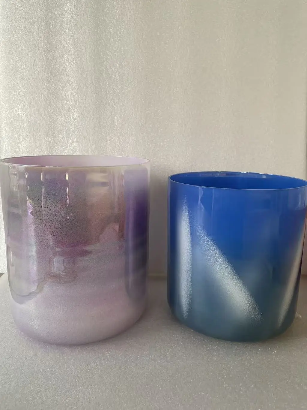 

3mm thickness wall crystal singing bowls 7.5" and 8" for sound healing