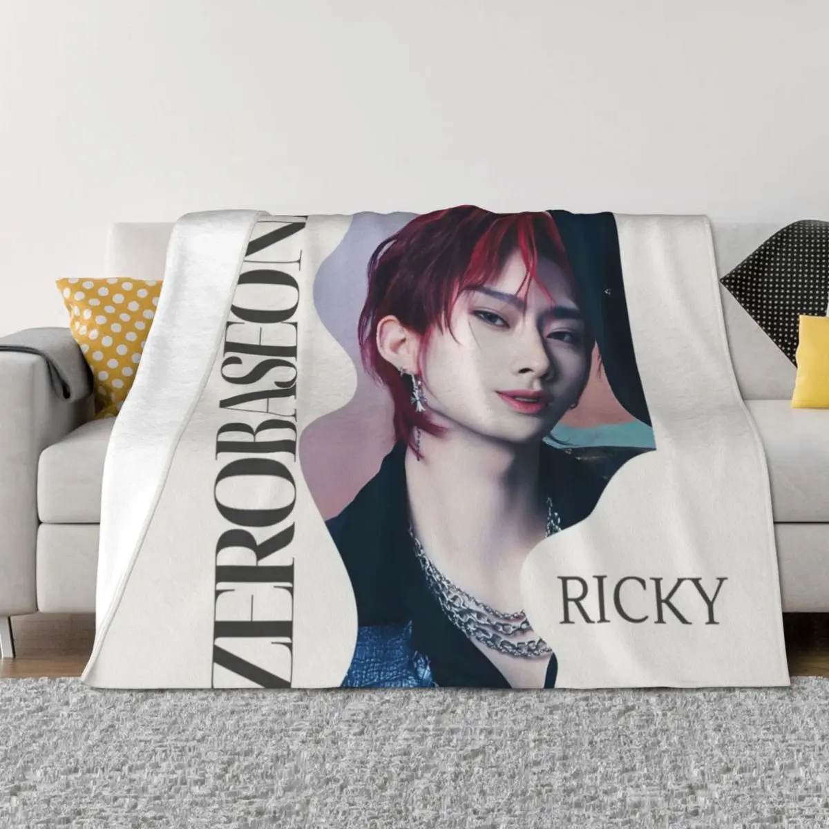 

RICKY zerobaseone (ZB1) Throw Blanket Luxury Designer Bed Kid'S wednesday Blankets