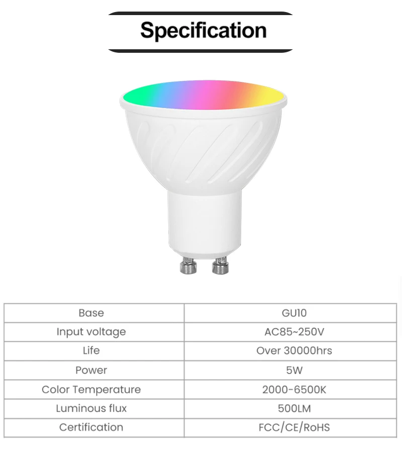 Home kit LED Spotlight GU10 WiFi inteligentna aplikacja do ściemniania RGBCW żarówka Siri Alexa Google SmartThings Alice sterowanie głosem