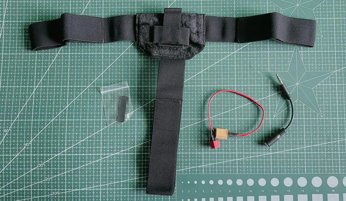3-Point Head Wide Strap Adjustable Headband and charger plug cable adapters for SKYZONE fatshark DJI FPV Goggle VR Car