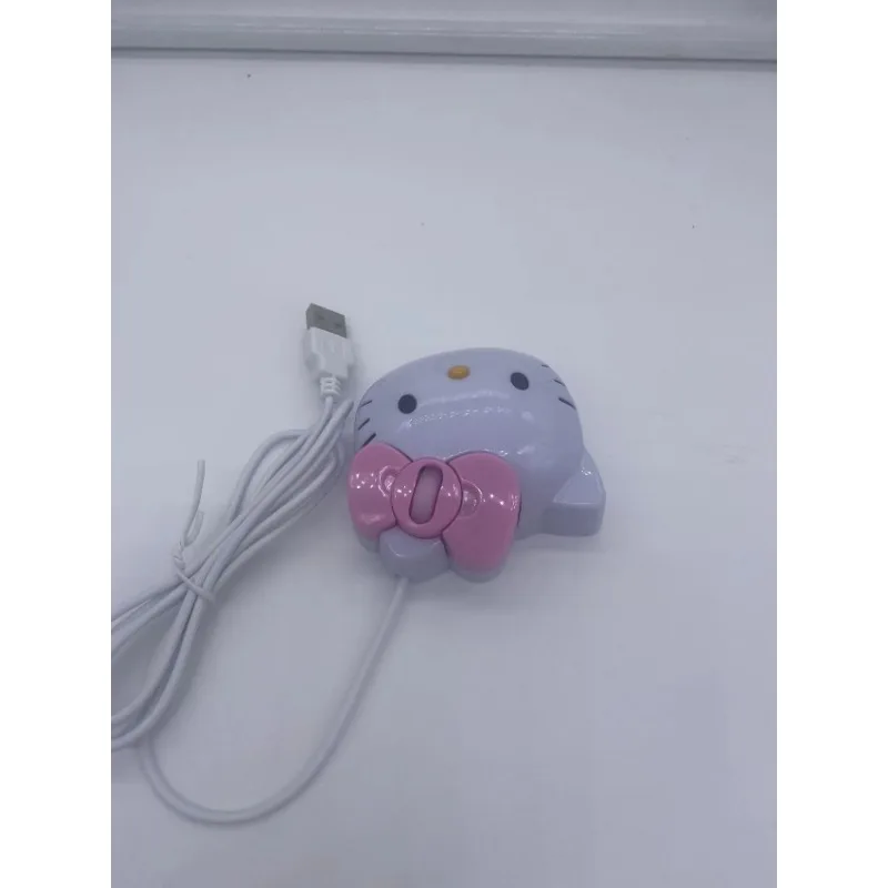 Nuovo Hello Kitty Mouse fotoelettrico simpatico cartone animato creativo femminile Laptop interfaccia USB Mouse cablato animazione accessori per