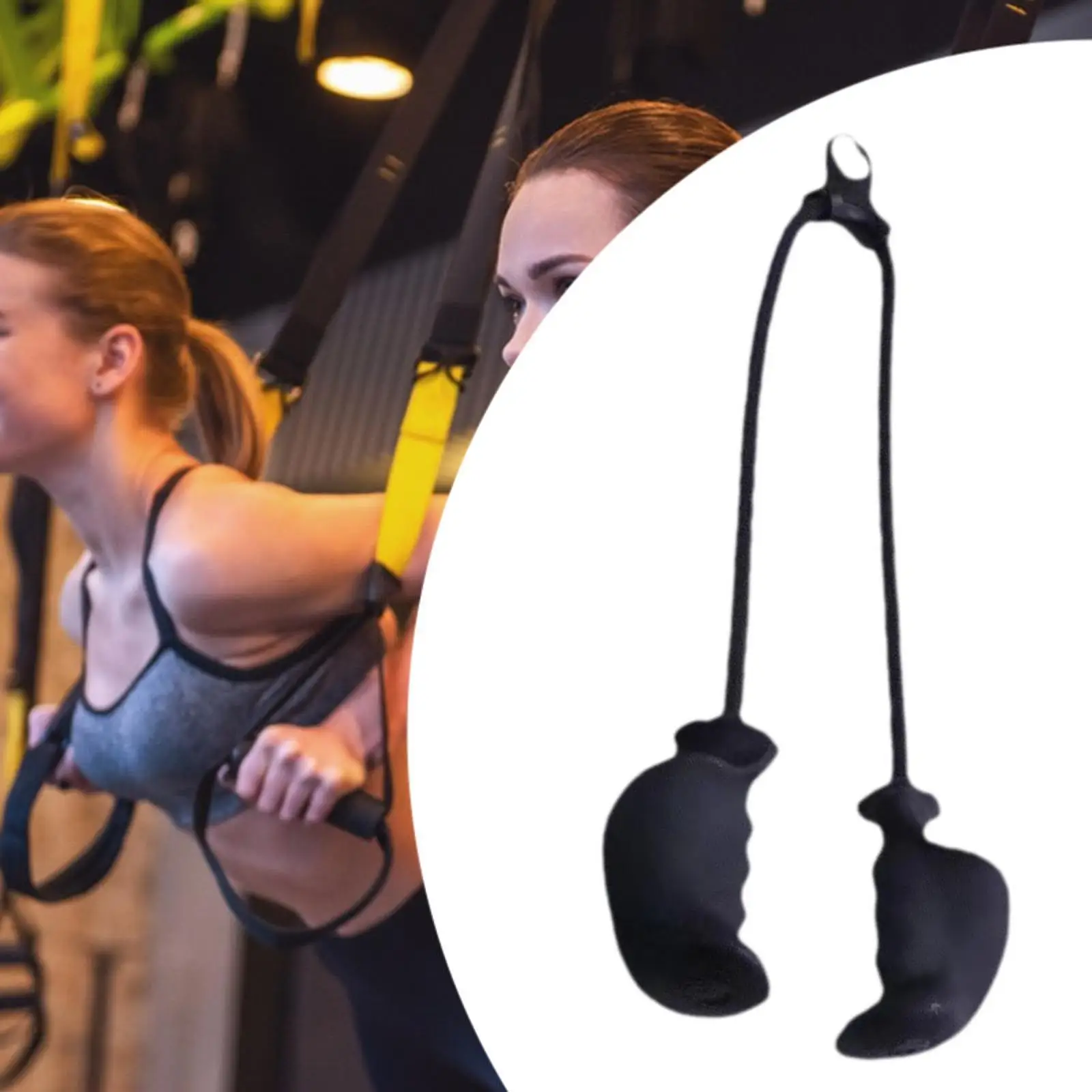 Cuerda para tríceps LAT Pulldown, accesorio de entrenamiento, mango de ejercicio para flexiones, rizos de barra recta, filas verticales, filas sentadas, gimnasio en casa