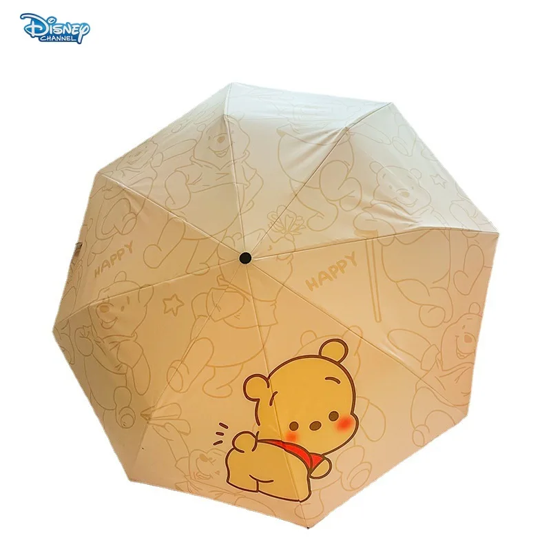 Disney cute Winnie the Pooh rain and shine dual-use umbrella sunscreen UV sun umbrella adult automatic umbrella girl gift