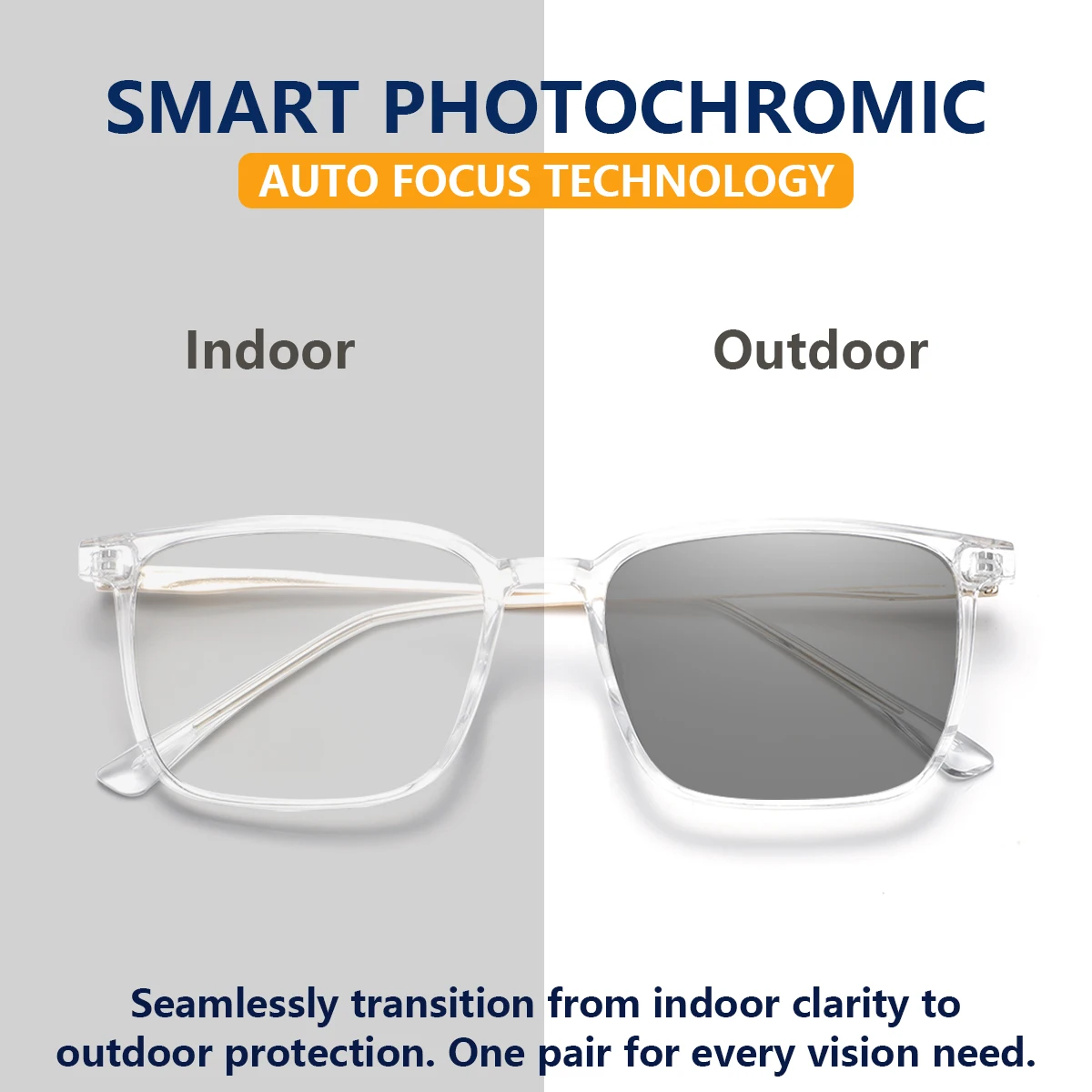 1 Pair of Men's Retro Rectangular Frame Photochromic Glasses, Stylish and Distinctive Men's Glasses, Suitable for Business Meetings, City Travel, Outdoor Hiking, and Short-Distance Road Trips