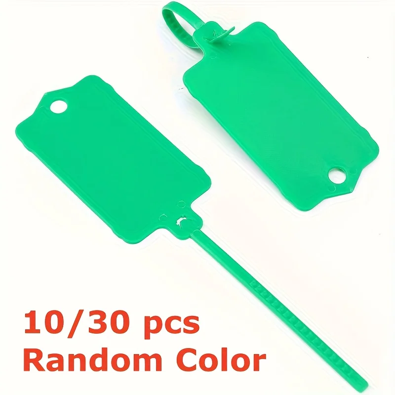 

10/30pcs Reusable Waterproof Plastic Tags - Writable Hanging Labels for Keys, Storage & Organization