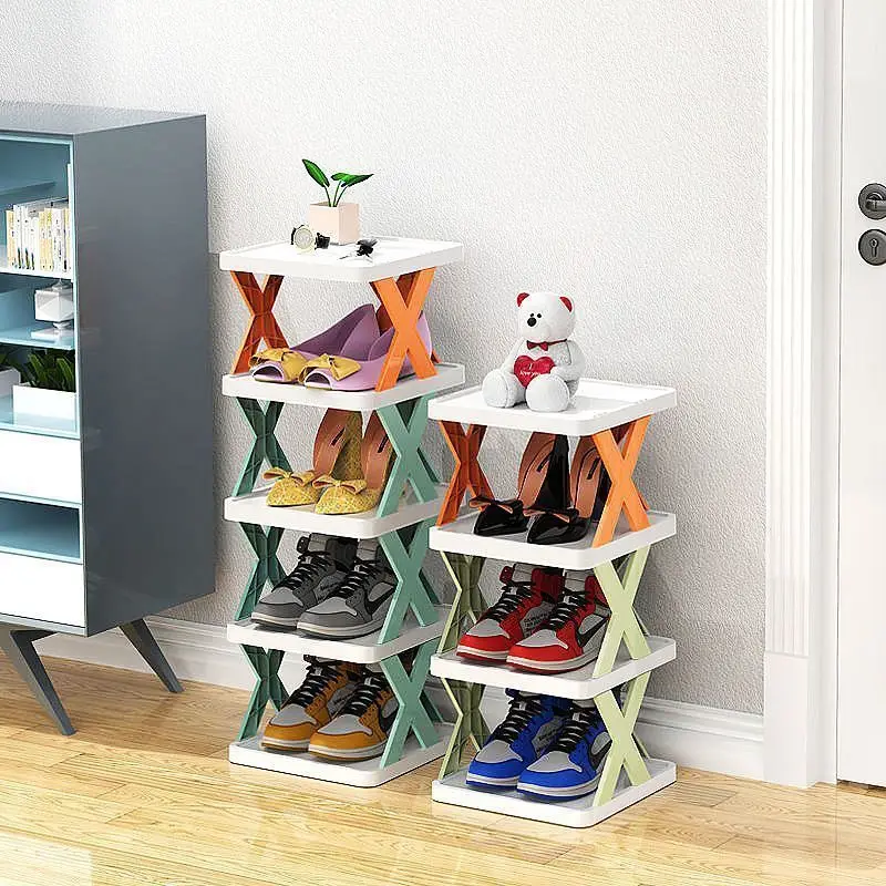 NEW Simple Shoe Rack Multi-Layer Economical Dormitory Shoe Cabinet Home Narrow Door Dust-Proof Storage Artifact Indoor Good-Look