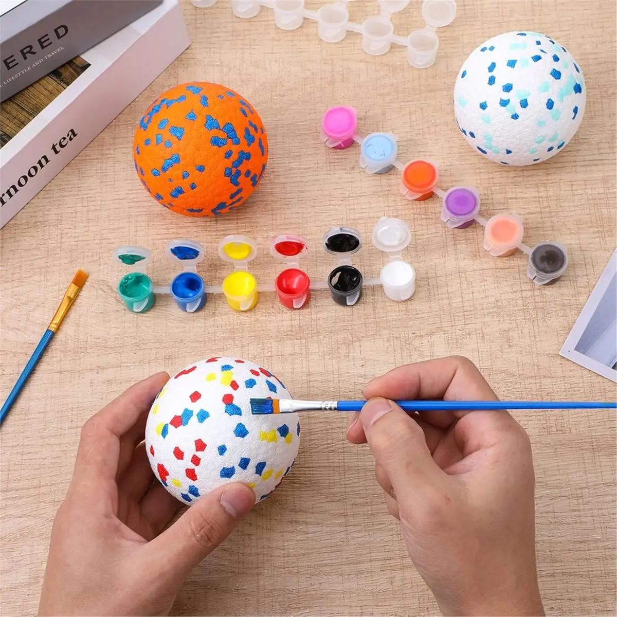 

100 Strips 600 Empty Paint Pots,3ml/0.1oz Paint Containers with Lids, Clear Plastic Storage Cups for Art Painting Crafts