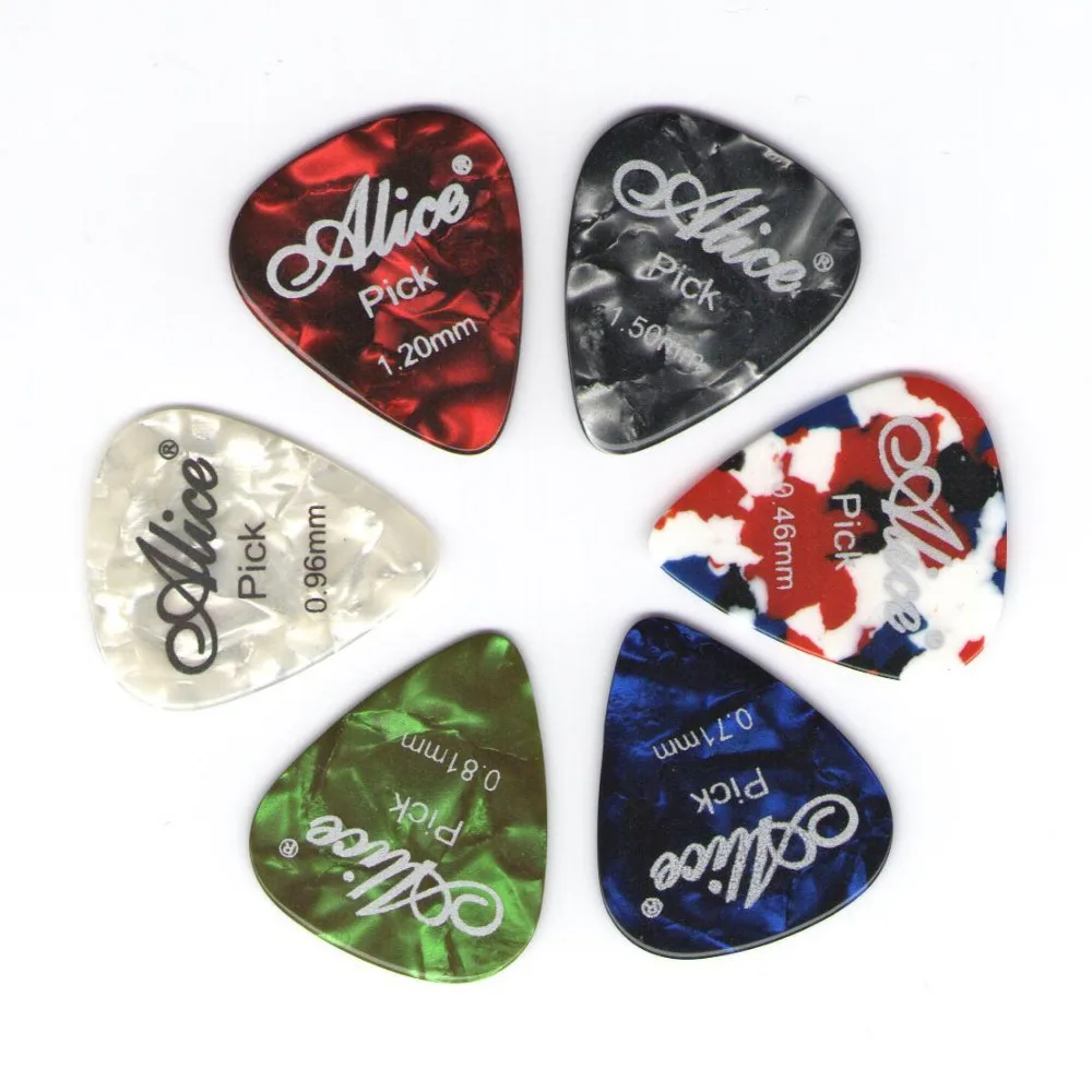 Púas para guitarra eléctrica, accesorios para guitarra acústica, 6 piezas, Plectrum 0,58/0,71/0,81/0,96/1,20/1,50mm de grosor