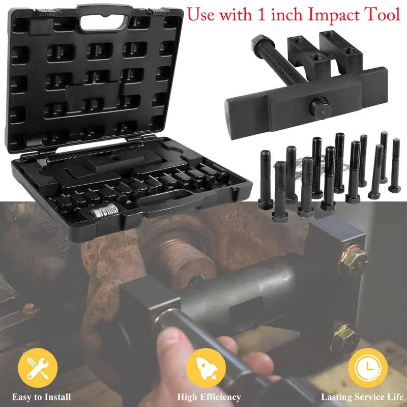 

10803 Heavy-Duty Semi Truck Yoke Remover Tool Kit, Use for Commercial Trucks, Works for Class 6-8 Trucks and Equipment