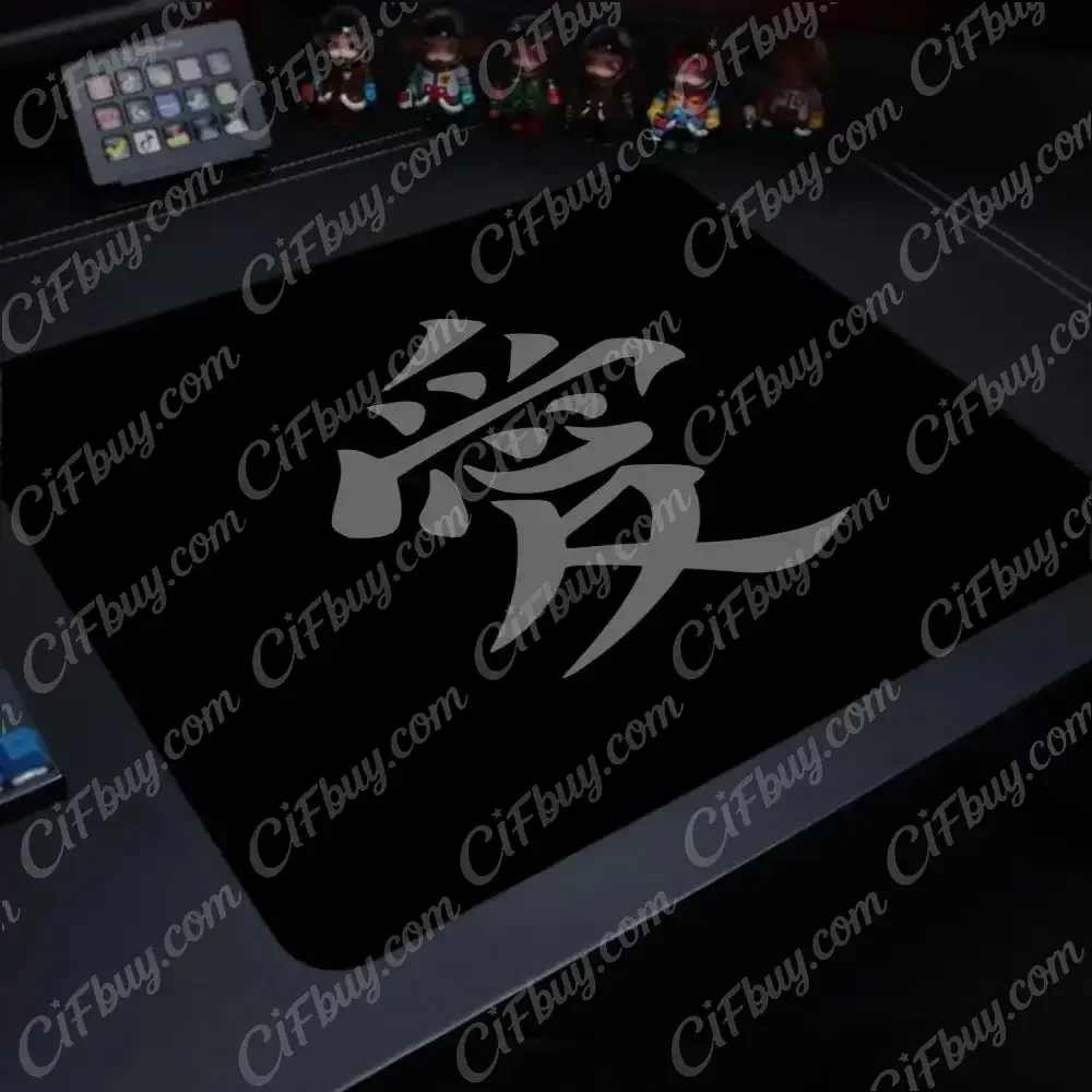 CIFBUY Mouse Pad Chinese Character Love Design Smooth Ultrafine Surface Non Slip Rubber Base Durable Desk Mat for Office Home Ga
